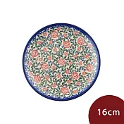 波蘭陶 綠野玫瑰系列 圓形淺盤 16cm 波蘭手工製