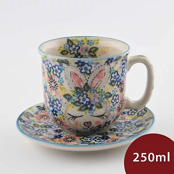 波蘭陶 童話森林系列 咖啡杯盤組 250ml 波蘭手工製