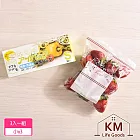 【KM生活 】加厚雙層夾鏈冷凍冷藏食物保鮮袋/食品密封袋_3入組(小X3)