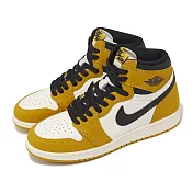 Nike 休閒鞋 Jordan 1 Retro High OG GS 大童 女鞋 黃 黑 AJ1 FD1437-701