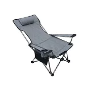 Besthot鋁合金戶外折疊大川椅-附枕頭、收納袋 灰色