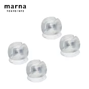 【日本Marna】日本製吸盤式牙刷架2件組(2入/組)(2.8*2.2CM)(原廠總代理) 透明色