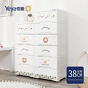【Yeya也雅】38面寬童趣風六層抽屜收納櫃-DIY- 童話派對