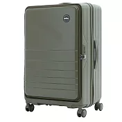 【SWICKY】28吋前開式全對色奢華旗艦旅行箱/行李箱(橄欖綠) 28吋 橄欖綠