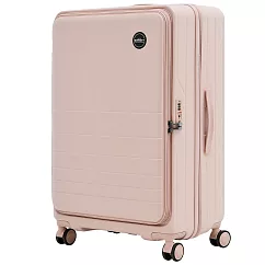 【SWICKY】28吋前開式全對色奢華旗艦旅行箱/行李箱(櫻花粉) 28吋 櫻花粉
