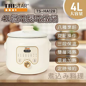 【TRISTAR】4L微電腦電燉鍋(TS-HA128)