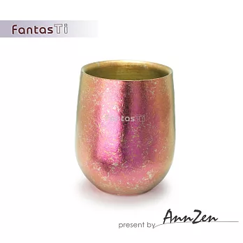 【AnnZen】《FantasTi》鈦愛生活-雙層保冷溫純鈦杯-粉漾結晶