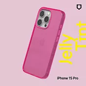 犀牛盾 iPhone 15 Pro (6.1吋) JellyTint透明防摔手機殼(抗黃終生保固)- 粉漾桃