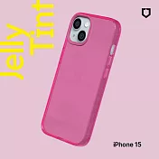 犀牛盾 iPhone 15 (6.1吋) JellyTint透明防摔手機殼(抗黃終生保固)- 粉漾桃