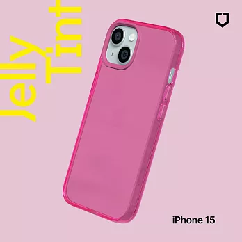 犀牛盾 iPhone 15 (6.1吋) JellyTint透明防摔手機殼(抗黃終生保固)- 粉漾桃