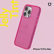 犀牛盾 iPhone 15 Pro Max (6.7吋) JellyTint透明防摔手機殼(抗黃終生保固)- 粉漾桃