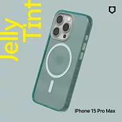 犀牛盾 iPhone 15 Pro Max (6.7吋) JellyTint(MagSafe 兼容)磁吸透明防摔手機殼(抗黃終生保固)- 憂墨綠