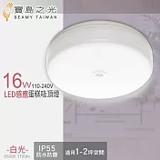 【寶鳥之光】16W LED 感應蛋糕吸頂燈/白光 Y6S16DEI