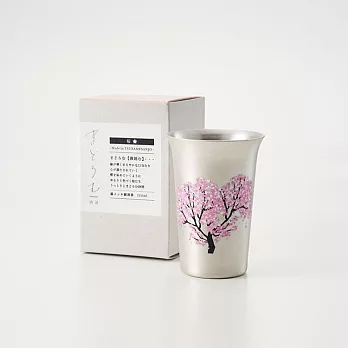 日本製 新越金網 Three Snow 燕三条 遇冷變色銅鍍錫酒杯-櫻花