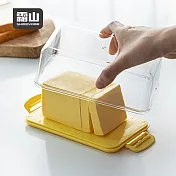 【日本霜山】起士/奶油切割保鮮盒(附刻度) 陽光黃