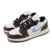 Nike Air Jordan 1 Low SE GS 大童鞋 女鞋 摩卡 藍 刺繡 AJ1 喬丹 FQ8156-142