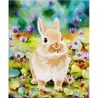 【玲廊滿藝】Miu.ch-狗牙紫羅蘭裡的小兔子27x22cm