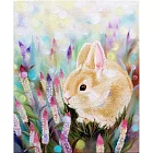 【玲廊滿藝】Miu.ch-青葙花裡的小兔子27x22cm