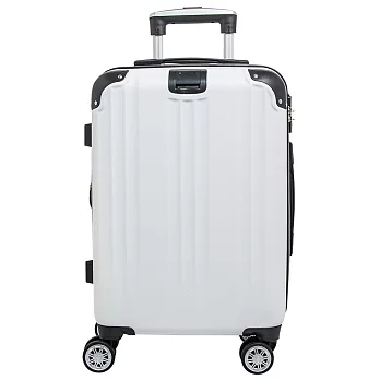 DF travel - SUNPLAY繽紛玩色TSA密碼鎖ABS拉鍊可加大靜音飛機輪28吋行李箱-共8色 白色