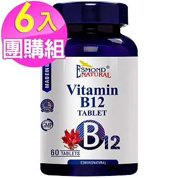 (6入團購) 愛司盟 維生素B12錠狀食品-純素(60錠/瓶)
