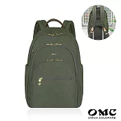 【OMC】纖美大容量旅行休閒後背包(無胸扣) 經典綠