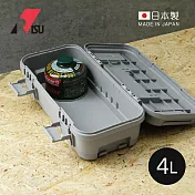 【日本RISU】TRUNK CARGO日本製可連結層疊組合式工具箱-4L- 岩灰