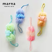 【日本Marna】泡工廠刷背泡泡海綿 2入組(原廠總代理) 粉色/黃色