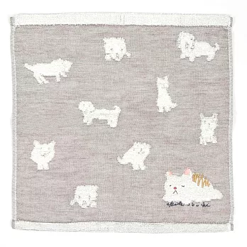 美妙世界 日本棉紗方巾 - 米灰貓