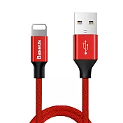 【Baseus倍思】藝紋系列 USB to IOS 充電傳輸線 180cm 紅色
