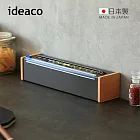 【日本ideaco】日本製原木鋼製保鮮膜切割器(送保鮮膜1入)- 黑