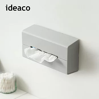 【日本ideaco】加深型ABS壁掛/桌上兩用面紙架- 灰