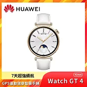 HUAWEI Watch GT 4 41mm 藍牙運動智慧手錶 時尚款-凝霜白