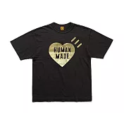 Human made 黑金/白金 愛心短袖 HM27TE018 L 黑金