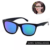 【SUNS】抗UV太陽眼鏡 時尚百搭方框墨鏡 男女適用 顯小臉經典款 S609 綠水銀