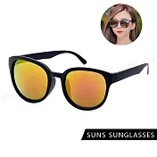 【SUNS】抗UV太陽眼鏡 時尚百搭圓框墨鏡 男女適用 顯小臉經典款 S610 紅水銀