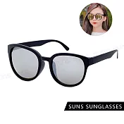 【SUNS】抗UV太陽眼鏡 時尚百搭圓框墨鏡 男女適用 顯小臉經典款 S610 白水銀