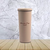 GREEN CUP芊杯內外316不鏽鋼真空吸管杯-800ml-1支 焦糖布丁
