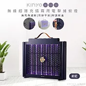 【KINYO】USB充插兩用電擊式捕蚊燈/捕蚊器(KL-5839)隨意捕蚊 紺藍