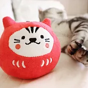 〘吉豆貓〙祈福達摩貓草球 ｜家安全-紅 （貓草玩具 貓玩具）