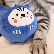 〘吉豆貓〙祈福達摩貓草球 ｜好學習-藍 （貓草玩具 貓玩具）