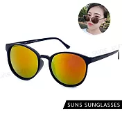 【SUNS】抗UV太陽眼鏡 時尚韓版圓框質感墨鏡 男女適用經典款 抗UV400 S30 紅水銀