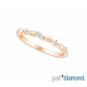 【Just Diamond】串串愛 18K金鑽石戒指(港圍) 9 玫瑰金
