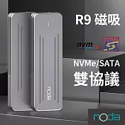 noda R9 雙協議 NVMe/SATA SSD 外接盒 磁吸後蓋款
