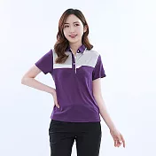 【遊遍天下】女款抗UV吸濕排汗機能POLO衫(GS1035) M 紫色