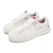 Nike 休閒鞋 Wmns Dunk Low 女鞋 白 紅 Give Her Flowers 皮革 經典 玫瑰 FZ3775-133