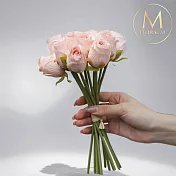 【Floral M】法式西麗雅玫瑰優雅粉仿真花花材（8入/組）