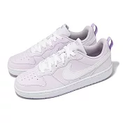 Nike 休閒鞋 Court Borough Low Recraft GS 大童 女鞋 紫 白 皮革 低筒 DV5456-500