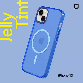 犀牛盾 iPhone 13 (6.1吋) JellyTint(MagSafe 兼容)磁吸透明防摔手機殼(抗黃終生保固)- 激光藍
