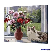 [HOMEHERE] DIY數字油畫/ 窗台上的貓