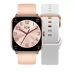 【ICE WATCH】 smart watch 多功能 運動健康手錶 022436玫金框+玫/白錶帶